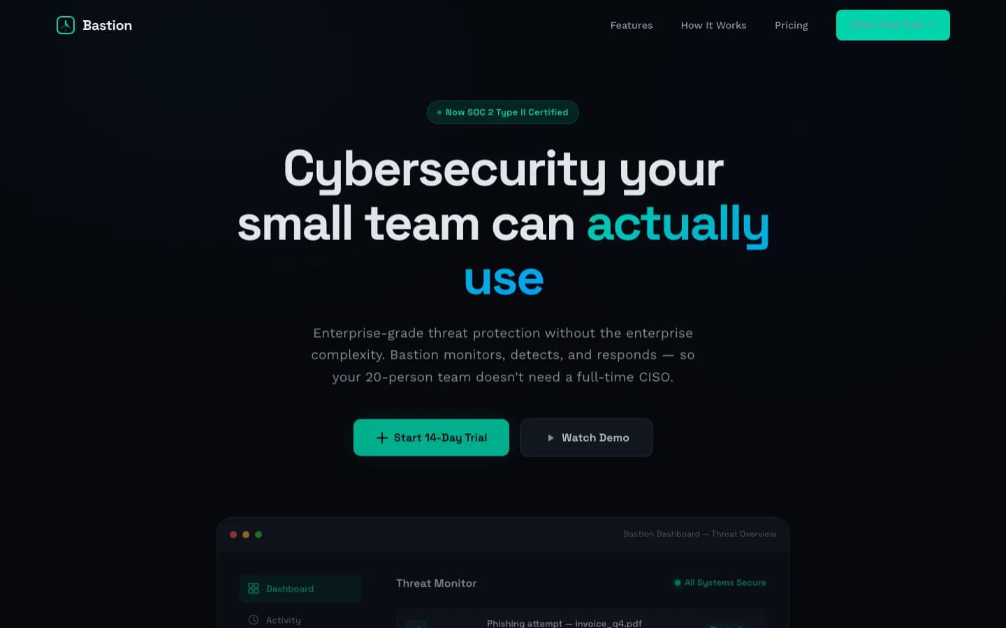 Cybersecurity Dark Bastion preview