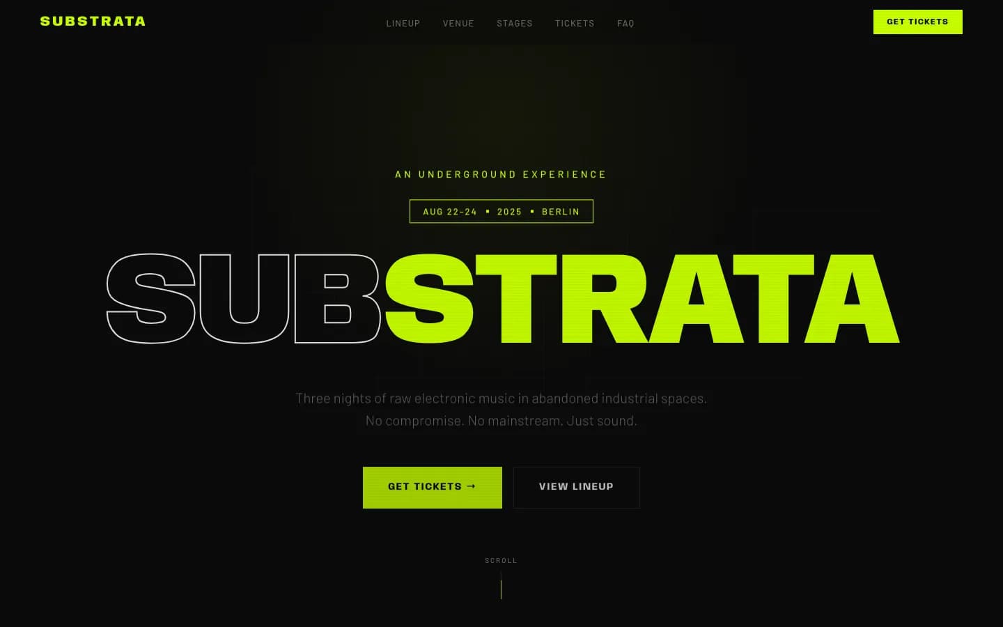 Festival Brutalist Substrata preview