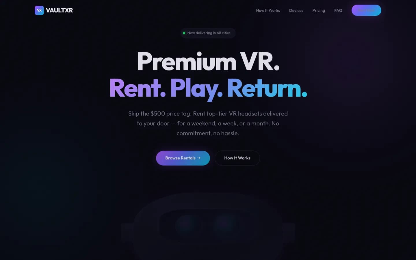 VR Rental Cyberpunk Vaultxr preview